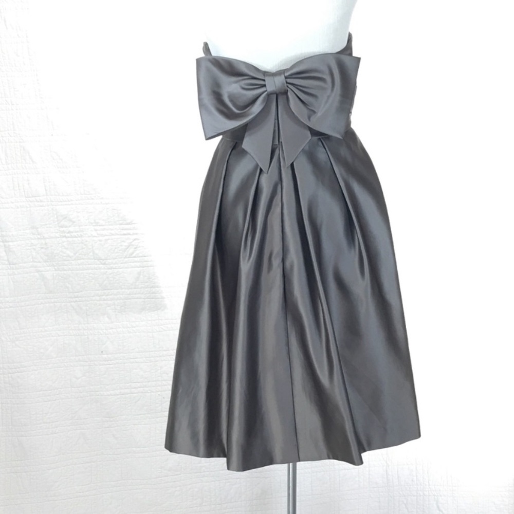 Beautiful Bill Levkoff Dress, Gray, Detachable Bow